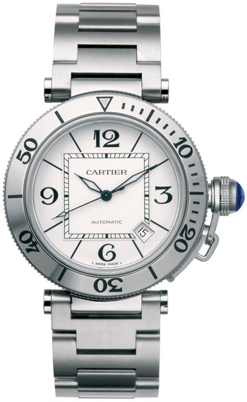 Cartier Pasha Seatimer Great Stainless Steel Mens Automatic Wristwatch-W31080M7 Cartier Pasha Seatimer Great Stainless Steel Mens Automatic Wristwatch-W31080M7