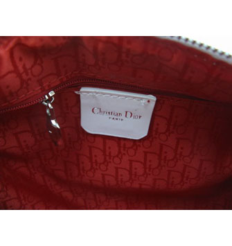 Dior Lady Medium Patent Top Handle Bag White Dior Lady Medium Patent Top Handle Bag White