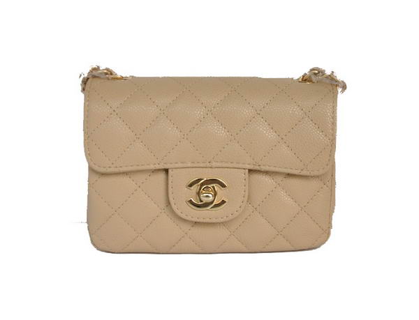 Chanel 2.55 mini Flap Bag 1115 Beige Sheepskin Golden Hardware