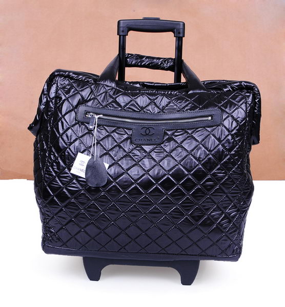Chanel CoCo Cocoon Quilted Nylon Trolley A47205 Black
