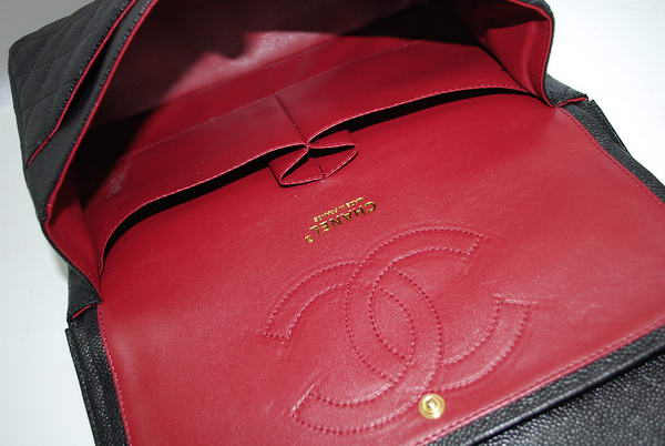 Chanel Jumbo Double Flaps Bag Black Original Caviar Leather A36097 Gold Chanel Jumbo Double Flaps Bag Black Original Caviar Leather A36097 Gold