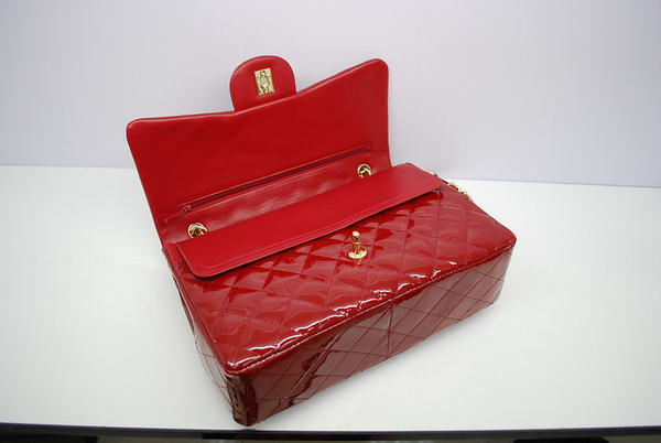 Hot Style Chanel Jumbo Double Flaps Bag Red Original Patent Leather A36097 gold Hot Style Chanel Jumbo Double Flaps Bag Red Original Patent Leather A36097 gold