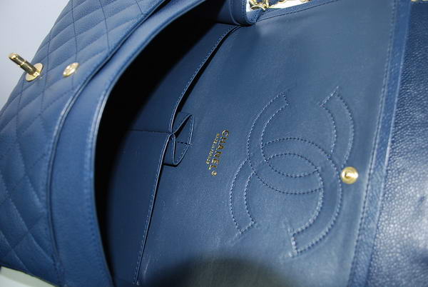 Chanel Jumbo Double Flaps Bag Royalblue Original Caviar Leather A36097 Gold Chanel Jumbo Double Flaps Bag Royalblue Original Caviar Leather A36097 Gold