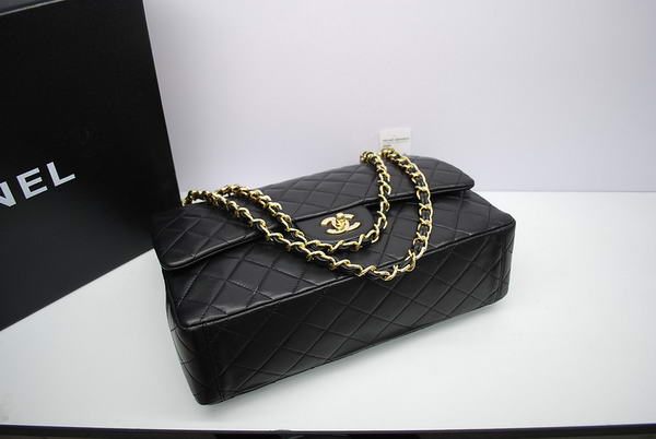 Top Quality Chanel Maxi Double Flaps Bag Black Original Lambskin Leather A36098 Gold Top Quality Chanel Maxi Double Flaps Bag Black Original Lambskin Leather A36098 Gold