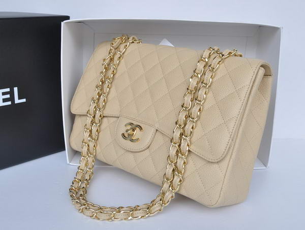 Chanel Original Apricot Caviar Leather Flap Bag A28600 Gold Chanel Original Apricot Caviar Leather Flap Bag A28600 Gold