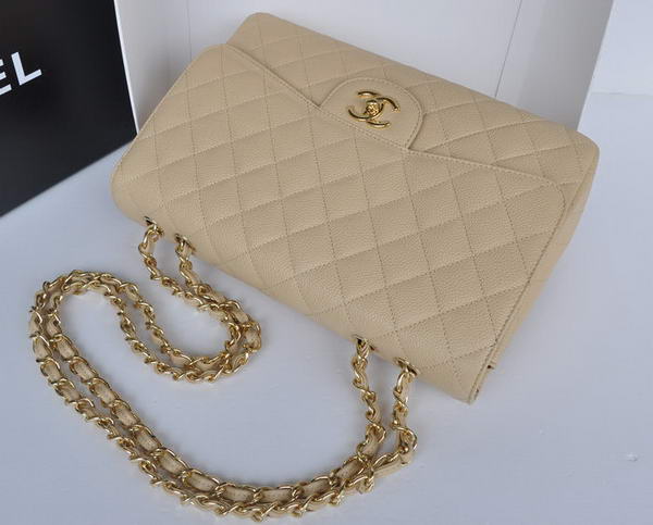 Chanel Original Apricot Caviar Leather Flap Bag A28600 Gold Chanel Original Apricot Caviar Leather Flap Bag A28600 Gold