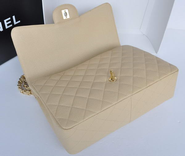 Chanel Original Apricot Caviar Leather Flap Bag A28600 Gold Chanel Original Apricot Caviar Leather Flap Bag A28600 Gold