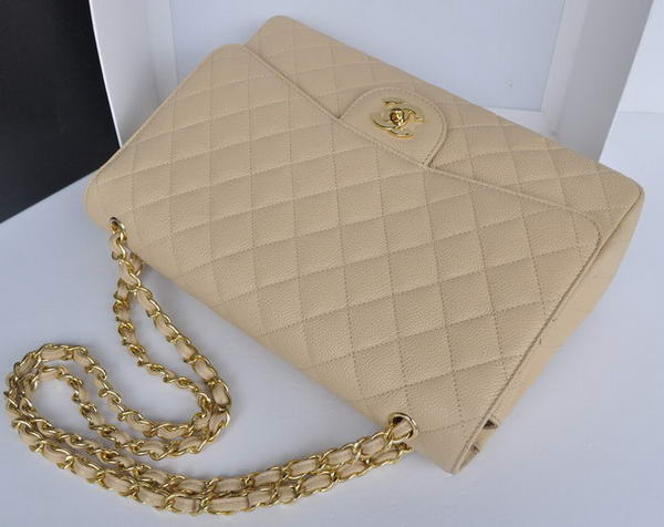 Hot Style Chanel Original Apricot Caviar Leather Jumbo Flap Bag A47600 Gold Hot Style Chanel Original Apricot Caviar Leather Jumbo Flap Bag A47600 Gold