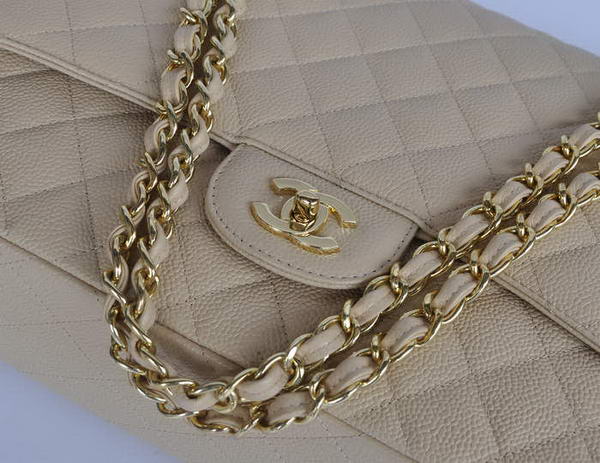 Hot Style Chanel Original Apricot Caviar Leather Jumbo Flap Bag A47600 Gold Hot Style Chanel Original Apricot Caviar Leather Jumbo Flap Bag A47600 Gold