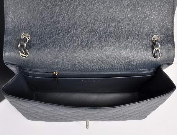 Chanel Original Caviar Leather Jumbo Flap Bag A47600 Blue Chanel Original Caviar Leather Jumbo Flap Bag A47600 Blue