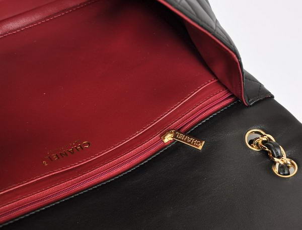 Chanel Original Leather Jumbo Flap Bag A47600 Black Gold Chanel Original Leather Jumbo Flap Bag A47600 Black Gold
