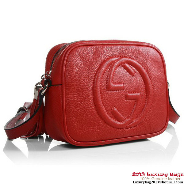 Gucci 308364 A7M0G 6523 Soho Red Leather Disco Bag Gucci 308364 A7M0G 6523 Soho Red Leather Disco Bag