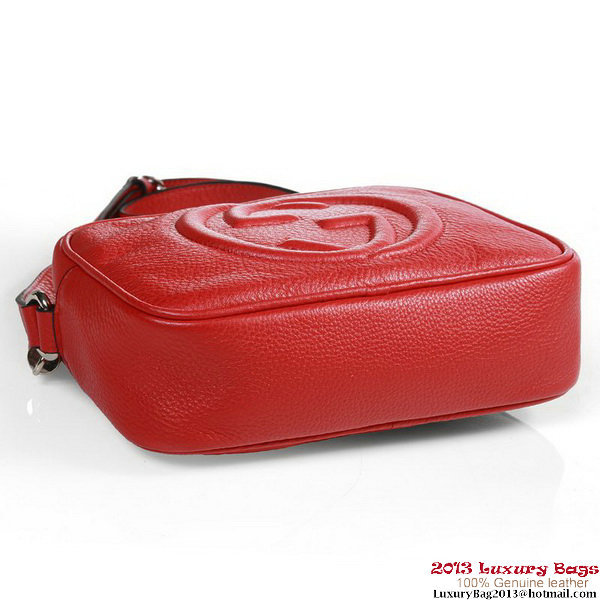 Gucci 308364 A7M0G 6523 Soho Red Leather Disco Bag Gucci 308364 A7M0G 6523 Soho Red Leather Disco Bag