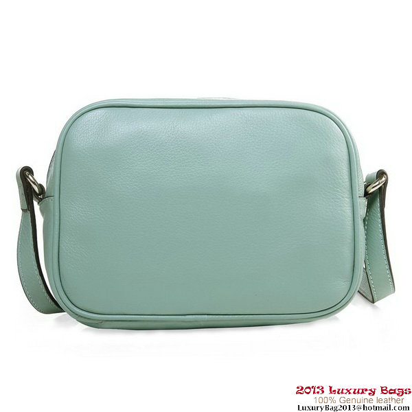 Gucci 308364 Soho Light Blue Leather Disco Bag Gucci 308364 Soho Light Blue Leather Disco Bag