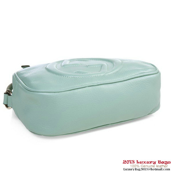 Gucci 308364 Soho Light Blue Leather Disco Bag Gucci 308364 Soho Light Blue Leather Disco Bag