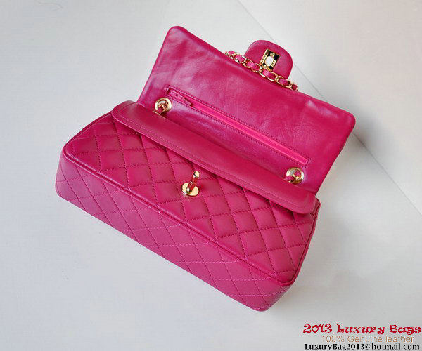 Chanel A01112 Classic Flap Bag Plum Sheepskin Gold Chanel A01112 Classic Flap Bag Plum Sheepskin Gold