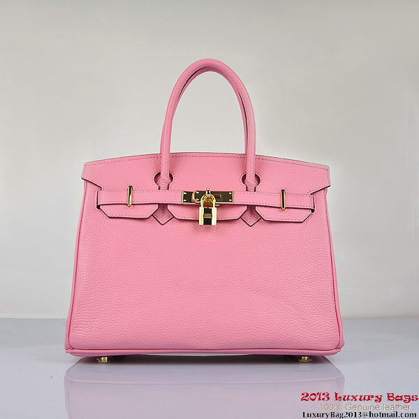 Hermes Birkin 30CM Tote Bags Pink Togo Leather Gold Hermes Birkin 30CM Tote Bags Pink Togo Leather Gold