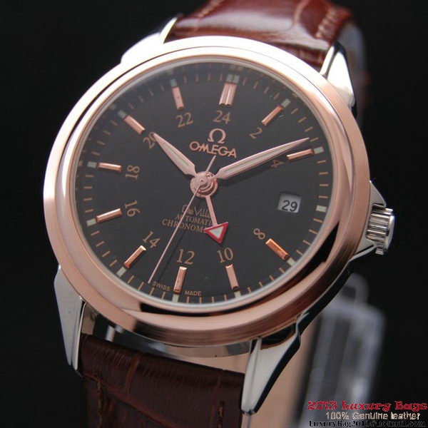 OMEGA DE VILLE Automatic Chronometer Red Gold on Brown Leather Strap OM77212 OMEGA DE VILLE Automatic Chronometer Red Gold on Brown Leather Strap OM77212