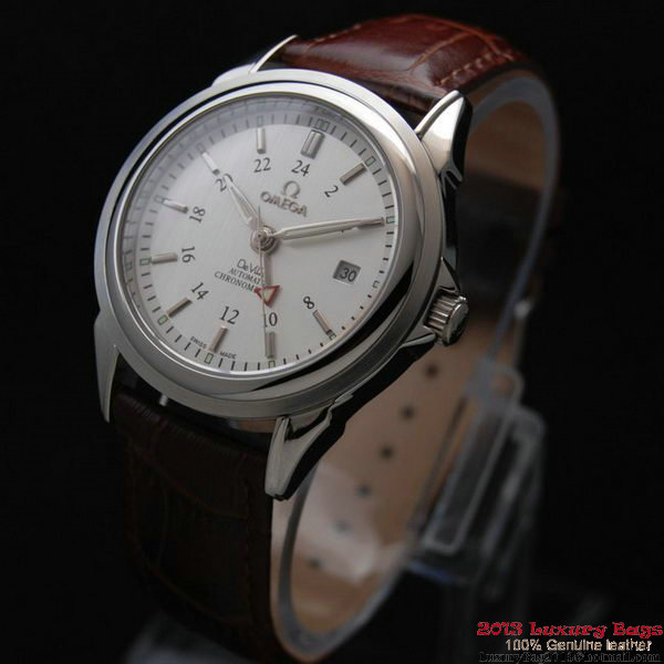 OMEGA DE VILLE Automatic Chronometer Steel on Brown Leather Strap OM77201 OMEGA DE VILLE Automatic Chronometer Steel on Brown Leather Strap OM77201