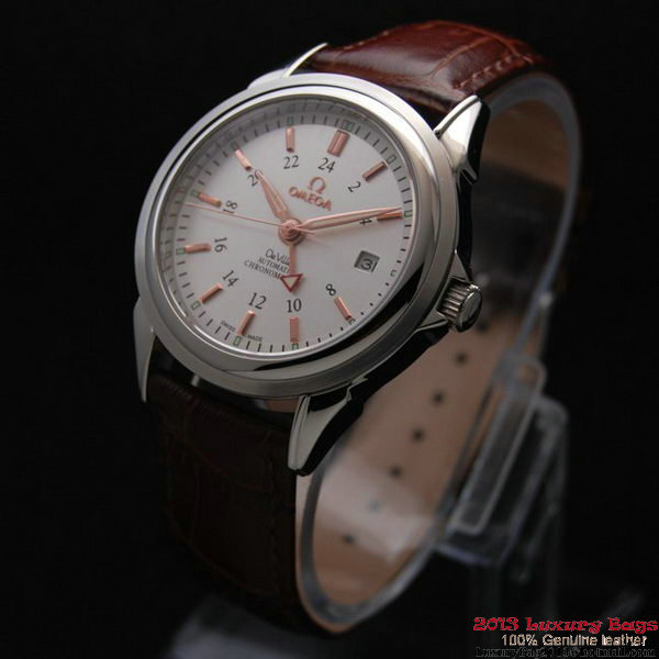 OMEGA DE VILLE Automatic Chronometer Steel on Brown Leather Strap OM77216 OMEGA DE VILLE Automatic Chronometer Steel on Brown Leather Strap OM77216