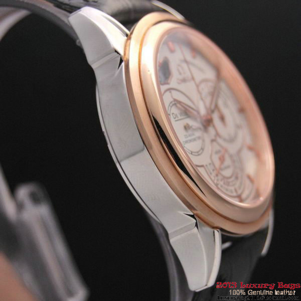 OMEGA DE VILLE CO-AXIAL CHRONOSCOPE Red Gold on Black Leather Strap OM77419 OMEGA DE VILLE CO-AXIAL CHRONOSCOPE Red Gold on Black Leather Strap OM77419