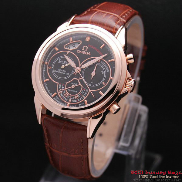 OMEGA DE VILLE CO-AXIAL CHRONOSCOPE Red Gold on Brown Leather Strap OM77426 OMEGA DE VILLE CO-AXIAL CHRONOSCOPE Red Gold on Brown Leather Strap OM77426