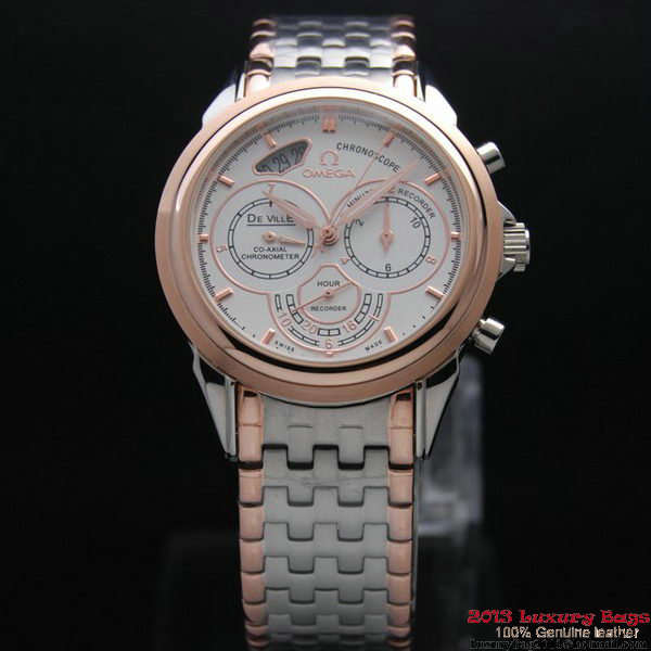 OMEGA DE VILLE CO-AXIAL CHRONOSCOPE Red Gold on Steel Strap OM77429 OMEGA DE VILLE CO-AXIAL CHRONOSCOPE Red Gold on Steel Strap OM77429