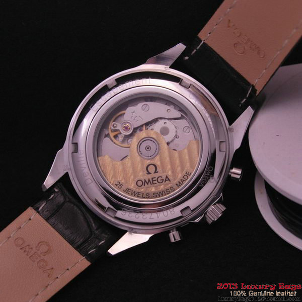 OMEGA DE VILLE CO-AXIAL CHRONOSCOPE Steel on Black Leather Strap OM77403 OMEGA DE VILLE CO-AXIAL CHRONOSCOPE Steel on Black Leather Strap OM77403