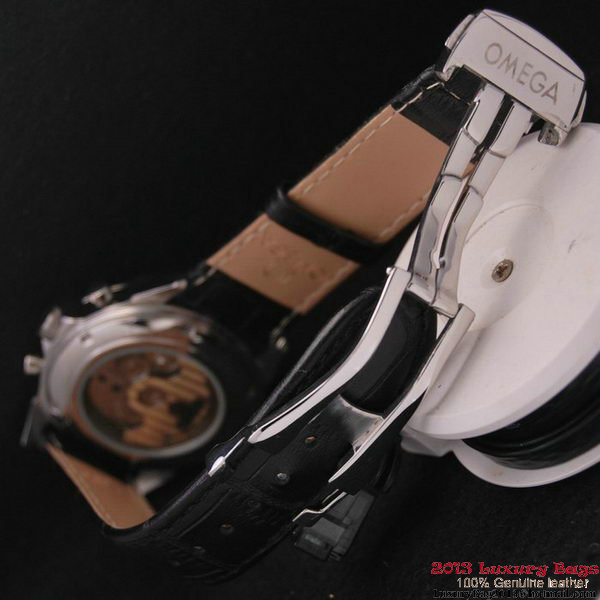 OMEGA DE VILLE CO-AXIAL CHRONOSCOPE Steel on Black Leather Strap OM77403 OMEGA DE VILLE CO-AXIAL CHRONOSCOPE Steel on Black Leather Strap OM77403