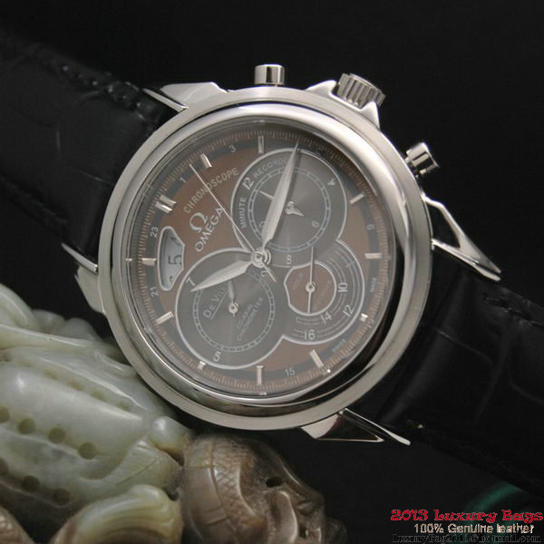 OMEGA DE VILLE CO-AXIAL CHRONOSCOPE Steel on Black Leather Strap OM77407 OMEGA DE VILLE CO-AXIAL CHRONOSCOPE Steel on Black Leather Strap OM77407