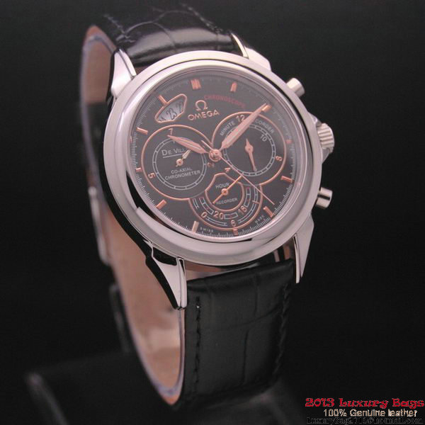 OMEGA DE VILLE CO-AXIAL CHRONOSCOPE Steel on Black Leather Strap OM77409 OMEGA DE VILLE CO-AXIAL CHRONOSCOPE Steel on Black Leather Strap OM77409