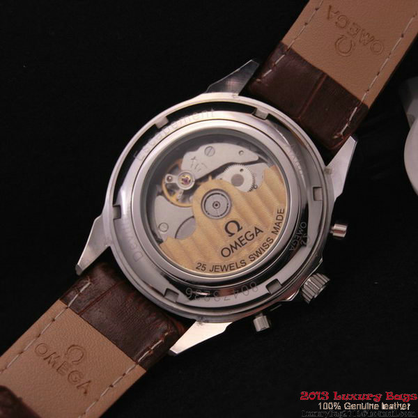 OMEGA DE VILLE CO-AXIAL CHRONOSCOPE Steel on Brown Leather Strap OM77401 OMEGA DE VILLE CO-AXIAL CHRONOSCOPE Steel on Brown Leather Strap OM77401