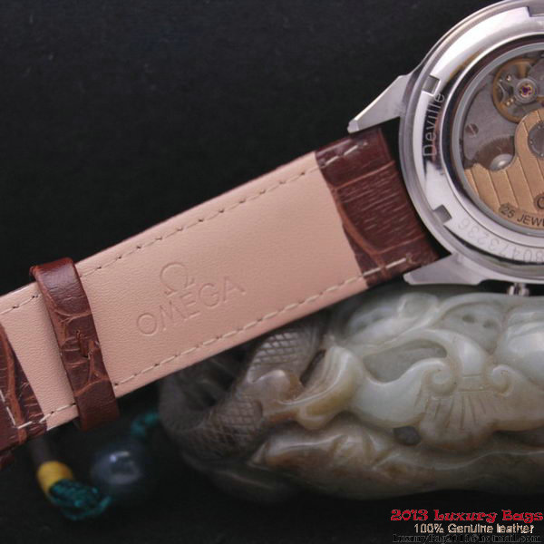 OMEGA DE VILLE CO-AXIAL CHRONOSCOPE Steel on Brown Leather Strap OM77401 OMEGA DE VILLE CO-AXIAL CHRONOSCOPE Steel on Brown Leather Strap OM77401