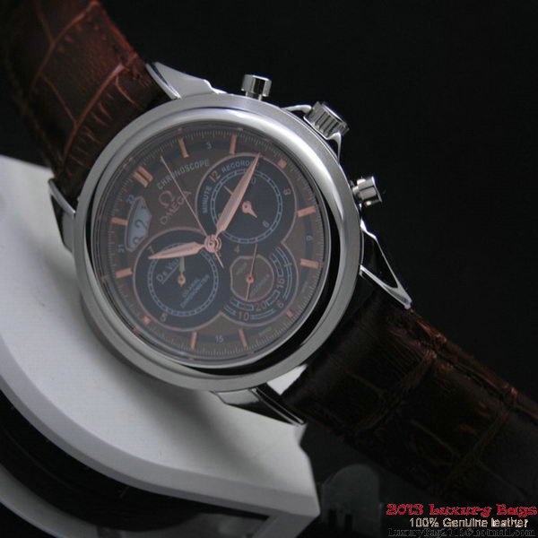 OMEGA DE VILLE CO-AXIAL CHRONOSCOPE Steel on Brown Leather Strap OM77404 OMEGA DE VILLE CO-AXIAL CHRONOSCOPE Steel on Brown Leather Strap OM77404