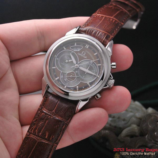 OMEGA DE VILLE CO-AXIAL CHRONOSCOPE Steel on Brown Leather Strap OM77406 OMEGA DE VILLE CO-AXIAL CHRONOSCOPE Steel on Brown Leather Strap OM77406