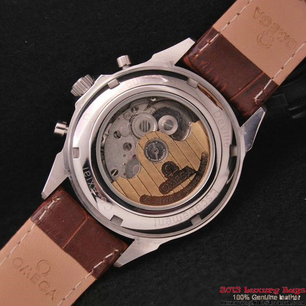 OMEGA DE VILLE CO-AXIAL CHRONOSCOPE Steel on Brown Leather Strap OM77410 OMEGA DE VILLE CO-AXIAL CHRONOSCOPE Steel on Brown Leather Strap OM77410