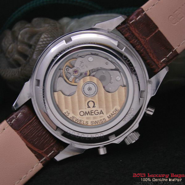 OMEGA DE VILLE CO-AXIAL CHRONOSCOPE Steel on Brown Leather Strap OM77410 OMEGA DE VILLE CO-AXIAL CHRONOSCOPE Steel on Brown Leather Strap OM77410
