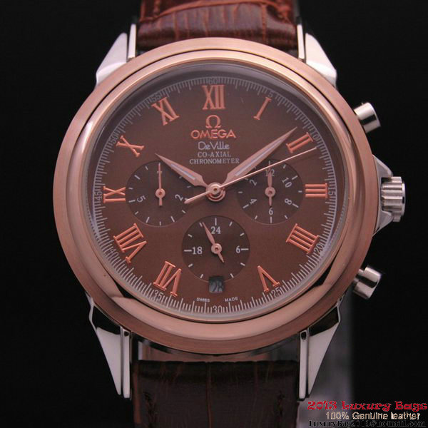 OMEGA DE VILLE CO-AXIAL Chronometer Red Gold on Brown Leather Strap OM77503 OMEGA DE VILLE CO-AXIAL Chronometer Red Gold on Brown Leather Strap OM77503