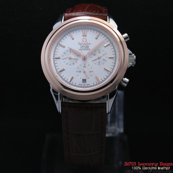 OMEGA DE VILLE CO-AXIAL Chronometer Red Gold on Brown Leather Strap OM77507 OMEGA DE VILLE CO-AXIAL Chronometer Red Gold on Brown Leather Strap OM77507