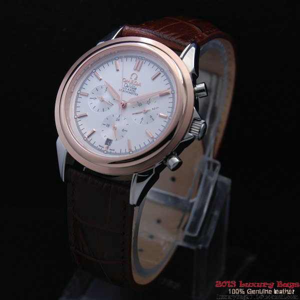 OMEGA DE VILLE CO-AXIAL Chronometer Red Gold on Brown Leather Strap OM77507 OMEGA DE VILLE CO-AXIAL Chronometer Red Gold on Brown Leather Strap OM77507