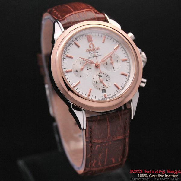 OMEGA DE VILLE CO-AXIAL Chronometer Red Gold on Brown Leather Strap OM77507 OMEGA DE VILLE CO-AXIAL Chronometer Red Gold on Brown Leather Strap OM77507