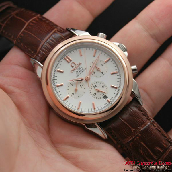 OMEGA DE VILLE CO-AXIAL Chronometer Red Gold on Brown Leather Strap OM77507 OMEGA DE VILLE CO-AXIAL Chronometer Red Gold on Brown Leather Strap OM77507