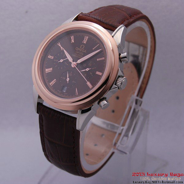OMEGA DE VILLE CO-AXIAL Chronometer Red Gold on Brown Leather Strap OM77509 OMEGA DE VILLE CO-AXIAL Chronometer Red Gold on Brown Leather Strap OM77509