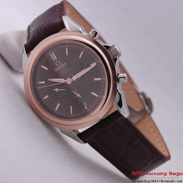 OMEGA DE VILLE CO-AXIAL Chronometer Red Gold on Brown Leather Strap OM77509 OMEGA DE VILLE CO-AXIAL Chronometer Red Gold on Brown Leather Strap OM77509