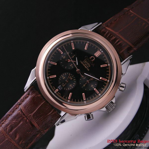 OMEGA DE VILLE CO-AXIAL Chronometer Red Gold on Brown Leather Strap OM77511 OMEGA DE VILLE CO-AXIAL Chronometer Red Gold on Brown Leather Strap OM77511