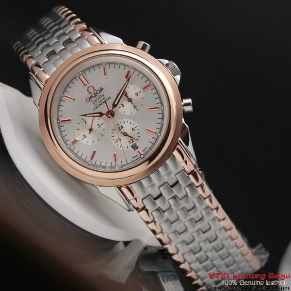 OMEGA DE VILLE CO-AXIAL Chronometer Red Gold on Steel Strap OM77517 OMEGA DE VILLE CO-AXIAL Chronometer Red Gold on Steel Strap OM77517