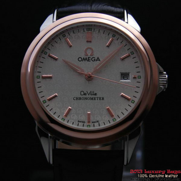 OMEGA DE VILLE Chronometer Red Gold on Black Leather Strap OM77314 OMEGA DE VILLE Chronometer Red Gold on Black Leather Strap OM77314