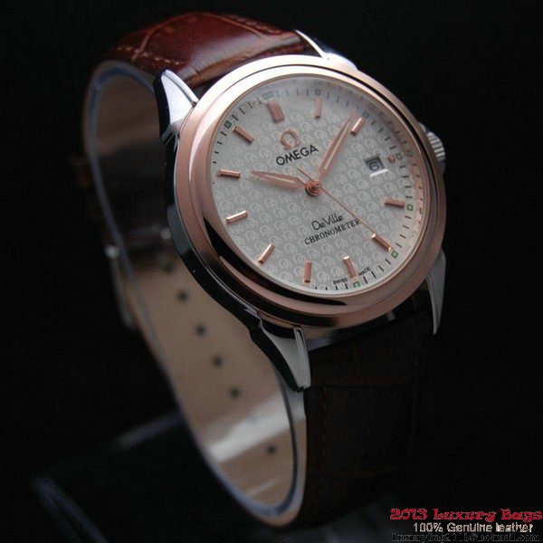 OMEGA DE VILLE Chronometer Red Gold on Brown Leather Strap OM77313 OMEGA DE VILLE Chronometer Red Gold on Brown Leather Strap OM77313
