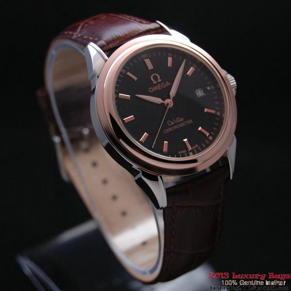 OMEGA DE VILLE Chronometer Red Gold on Brown Leather Strap OM77315 OMEGA DE VILLE Chronometer Red Gold on Brown Leather Strap OM77315