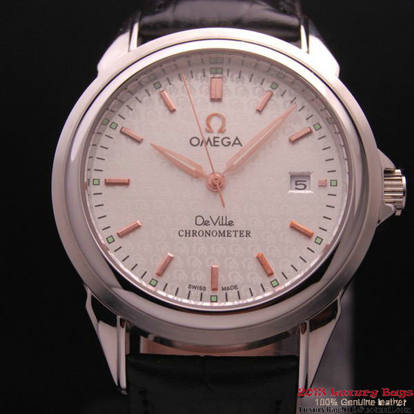 OMEGA DE VILLE Chronometer Steel on Black Strap OM77302 OMEGA DE VILLE Chronometer Steel on Black Strap OM77302